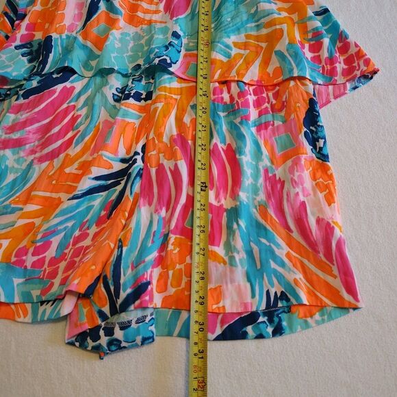 Lilly Pulitzer Edona Romper Goombay Smashed Vacation Cruise Colorful Beachy Sz 2 - Picture 8 of 11
